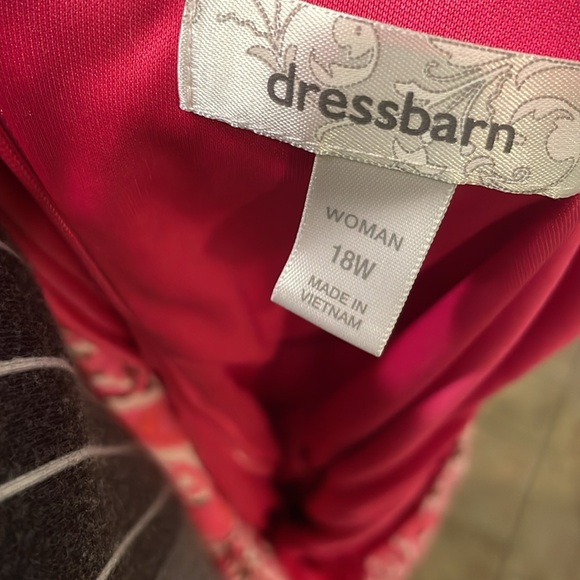 dress barn 18 W diamond pinks ,burgundy , dress - Picture 16 of 16
